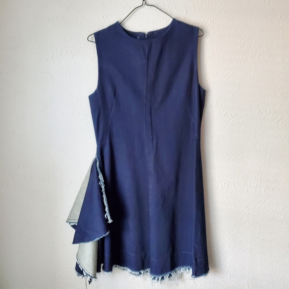 Tish Cox Dresses & Skirts - Tish Cox Denim Frayed Deb Sleeveless Dress